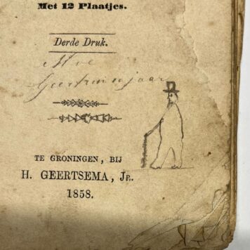 Children's Books, 1858, Education | Gedichtjes voor Zoete Kinderen. Met 12 Plaatjes. Derde druk. Te Groningen, H. Geertsema Jr., 1858, 80 pp.