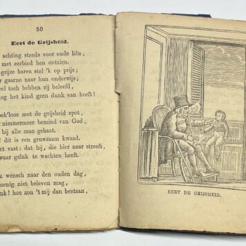 Children's Books, 1858, Education | Gedichtjes voor Zoete Kinderen. Met 12 Plaatjes. Derde druk. Te Groningen, H. Geertsema Jr., 1858, 80 pp.