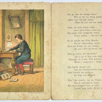 School book, s.a., Education | Nationale Prentenboeken. Hugo de Groot. Met gedichtjes van P.J. Andriessen. s'Hage, Gebs. Belinfante, s.a., 12 pp.