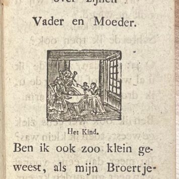 School book, 1810, Education | Iets voor een Kind over zijnen Vader en Moeder. Groningen, Jacobus Groenewolt, 1810, 16 pp.