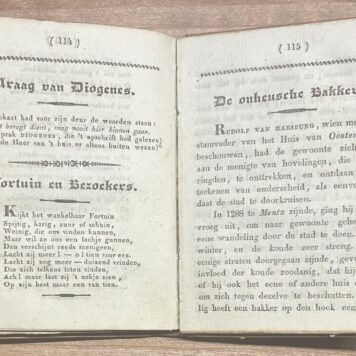 School book, [ca. 1825], Children's Literature | Napoleon en de pachter. De angstvolle nacht. Het spook(...) en mengelingen, in proza en poëzij. Amsterdam, Van Arum, [ca. 1825], 154 pp.