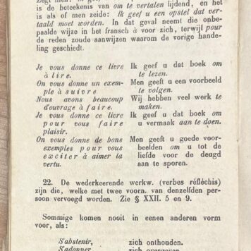 School book, 1865, French | Fransche Oefeningen met de noodige spraakkunstige aanwijzingen en ophelderingen, ten dienste der Nederlandsche Jeugd. derde stukje. Deventer, J. de Lange, 1865, 224 pp.