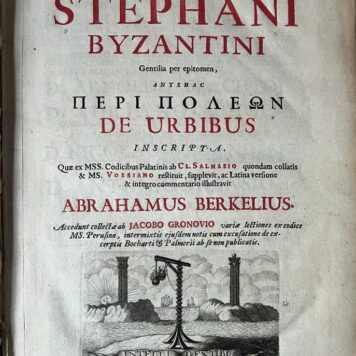 Byzantiunus Stephanus, Gentilia per epitomen, Haaring Leiden 1694
