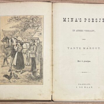 Schoolbook, [ca. 1890], Children's literature | Mina's Poesje en andere verhalen. Haarlem, I. de Haan, [ca. 1890], [64]+[4]pp.