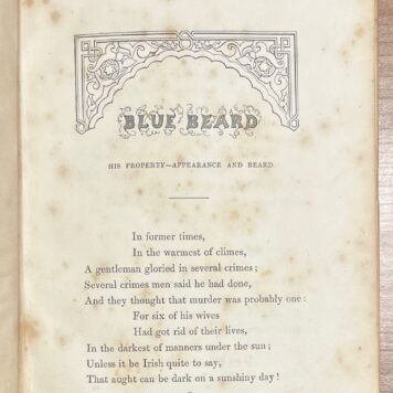 Children's Literature, [1845], English | Blue Beard ; By F.W.N. Bayley, author of 