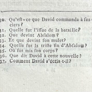 Rare School Book, [ca. 1795], French | Histoires de la Bible: Publiées en Faveur de la Jeunesse par Jean Hubner (...) Première partie. Qui contient Cinquante-Deux Histoires du Vieux Testament. Nouvelle Edition, plus correcte que les précédentes. A Leide, Chez Luzac et Comp., 1795, 271+(1)+210+(10) pp.