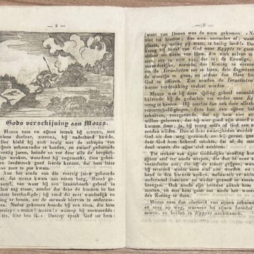 School Book, 1867, Children's Literature | Bijbelsche Tafereelen voor Lieve Kinderen. Vijfde stukje. Amsterdam, G. van der Linden, 1867, uncut folio.