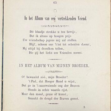 School book, [1841], Children's Literature | Gedichtjes voor de Beschaafde Jeugd. Inzonderheid bevattende verjarings-, nieuwjaars-, bruilofts- en albumversjes. Gouda, G.B. van Goor, 88 pp.