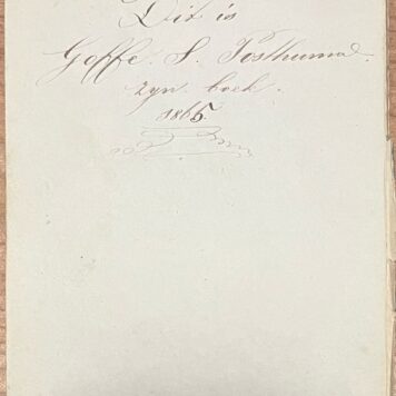 School book, [1841], Children's Literature | Gedichtjes voor de Beschaafde Jeugd. Inzonderheid bevattende verjarings-, nieuwjaars-, bruilofts- en albumversjes. Gouda, G.B. van Goor, 88 pp.