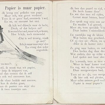 Schoolbook, 1907, Children's literature | Rijmpjes en vertelseltjes voor het kleine volkje. Zutphen, Schillemans en Van Belkum, 1907, 16 pp.