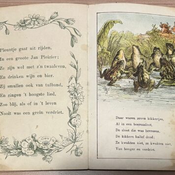 Schoolbook, [189-?], Children's literature | Tiereliere let let let ; met 8 gekleurde plaatjes, Amsterdam, J. Vlieger, (16)pp.