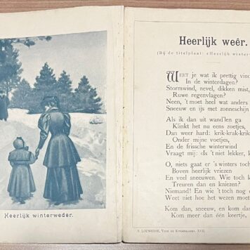 Schoolbook, 1907, Children's literature | Kleine Portretjes. Rijmpjes en vertelseltjes voor het kleine volkje. Zutphen, Schillemans en Van Belkum, 1907, (1)+(16)pp.