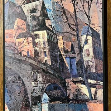 Oliver Foss Remorque sur la Seine reproduction in frame.