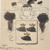 Preparatory drawing coat of arms Rutgers