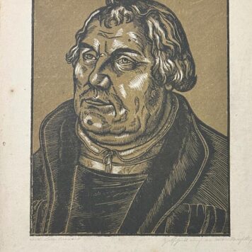 Portret van Martin Luther (1483-1546) naar Lukas Cranach