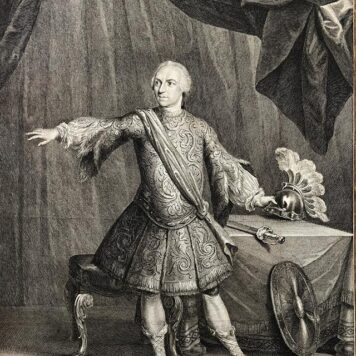 Portret van toneelspeler Jan Punt als Achilles 1770.