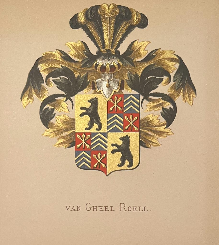 [Van Gheel Roell family crest]. - Wapenkaart/Coat of Arms: Van Gheel Roll, 1 p.