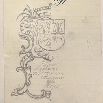 Original preparatory drawing of Rijpkama Coat of Arms