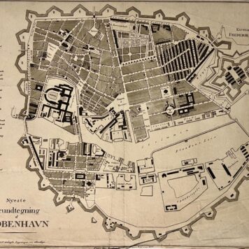 Antique print cartography Map of Copenhagen Antieke Plattegrond Kopenhagen