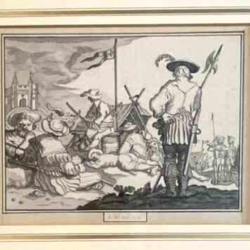 Antique drawing | Allegory of the month of June