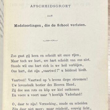 School Book, [s.a.], Religious Education | Veld-viooltjes. Liederen en gebeden voor kinderen in en buiten de school, door E. F. H. Wolf (...) Utrecht, H. Melder, 82 pp.