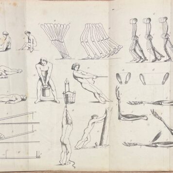 Education, 1873, Gymnastics | Ontleedkundig en physiologisch handboek voor aankomende onderwijzers in de gymnastiek, (...) met platen. Tweede verbeterde en vermeerderde druk. Amsterdam, C.L. Brinkman, 1873, 206 pp. With 6 foldable plates.