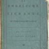 Children's Book, reproduction 1917, original 1781, Propaganda | De Engelsche Tieranny. In Vier Samenspraaken. Met Fraaije Kunstplaaten. Te Amsteldam, By Hendrik Gartman, 1917, 100 pp.