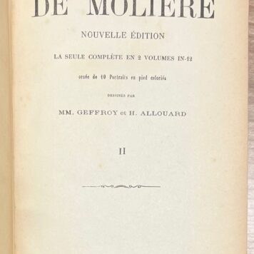 Set of 2, [s.a.], Theatre | Oeuvre complètes de Molière, Garnier frères, Paris, [s.a.], 2 volumes.