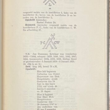Heraldry, 1926, Vlaardingen | Genealogische en Heraldische Gedenkwaardigheden in en uit de Groote Kerk te Vlaardingen door M. C. Sigal Jr. Archivaris der Gemeente. Vlaardingen, Dorsman en Odé, 1926, 51 pp.