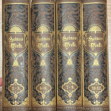 Complete set of 4 vols, 1884, German | Heinrich Heine's Sämmtliche Werke. Hamburg, Hoffman und Campe, 1884, 12 parts in 4 vols.