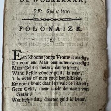 De Woekeraar of: Geld is beter. Polonaize Zeldzame polonaise liedtekst.