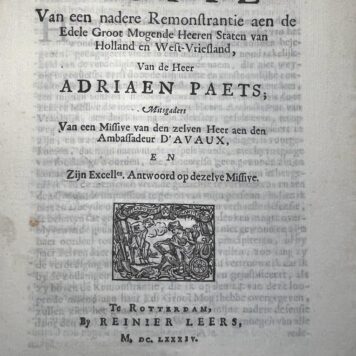 Adriaen Paets VOC Pamphlet