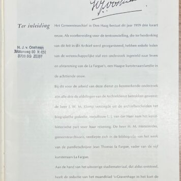 The Hague, 1959, History | 'Een Haagse familie in de achttiende eeuw'. 's Gravenhage. Maandblad der Gemeente 's Gravenhage. A.N.D.O., Den Haag, 32 pp.