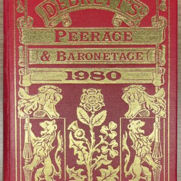 Nobility, 1980, United Kingdom | Debrett's Peerage and Baronetage, with Her Majesty's Royal Warrant Holders. Debrett's Peerage, London, 1979, 527pp.+1304pp.+48pp.+904pp.