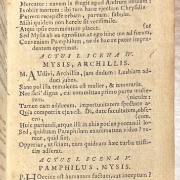 Theatre, [1670], Antiquity | Pub. Terentii Comoediae sex Ex recensione Heinsiana, Amstelaedami, Apud Henr. Wetstenium, [1670], 240 pp.