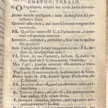 Theatre, [1670], Antiquity | Pub. Terentii Comoediae sex Ex recensione Heinsiana, Amstelaedami, Apud Henr. Wetstenium, [1670], 240 pp.