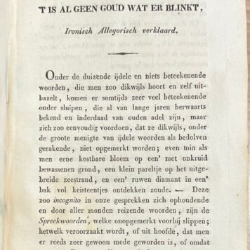 Proverbs, 1831, Dutch Sayings | Verzameling van eenige, hier te lande gebruikelijke, Spreekwoorden; op eene vrolijke, onderhoudende en gemeenzame wijze verklaard en opgehelderd, door A. Fokke Simonsz. met Caricatuurplaten. Tweede druk. Amsterdam, Ten Brink & De Vries, 1831, 257 pp.