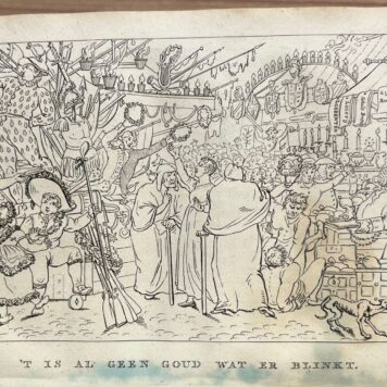 Proverbs, 1831, Dutch Sayings | Verzameling van eenige, hier te lande gebruikelijke, Spreekwoorden; op eene vrolijke, onderhoudende en gemeenzame wijze verklaard en opgehelderd, door A. Fokke Simonsz. met Caricatuurplaten. Tweede druk. Amsterdam, Ten Brink & De Vries, 1831, 257 pp.