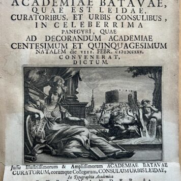 Petri Burmanni Carmen Elegiacum Leiden Universiteit 150 jaar 1725