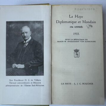 La Haye diplomatique et mondain 1933 Het groene boekje