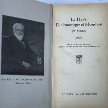 La Haye diplomatique et mondain 1929 Het groene boekje