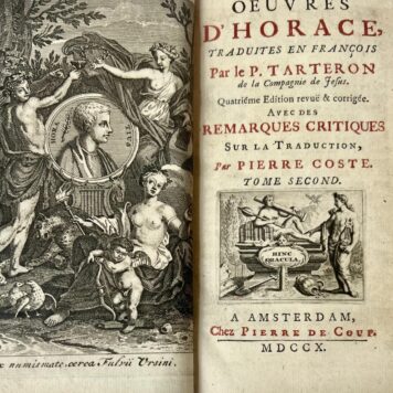 Oeuvres d'Horace traduites en Francois par le P. Tarteron 1710