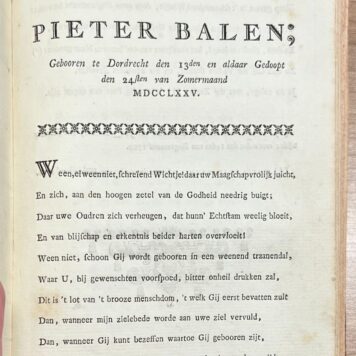 Poetry, [1777], Hoogstraten | Vervolg op Johan van Hoogstratens dichtgewijde snipperuuren. [s.n.], [s.l.], [1777], s.p.