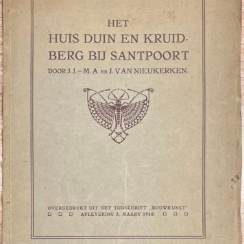Architecture, 1910, Santpoort | Het Huis Duin en Kruidberg bij Santpoort door J.J.-M.A. en J. van Nieukerken. Overgedrukt uit het tijdschrift 
