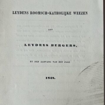 Leydens Roomsch-Katholijke weezen aan Leydens Burgers
