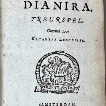 Six rare theatre plays: Herkules en Dianira (1688), De dood van Nero (1709), Napelse beroerte (1668), Alexander de Medicis (1713), Dood van Johan en Garcias (1715) and veinsende Torquatus