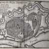 Plattegrond stad Deventer De Leth 1740 Antiek