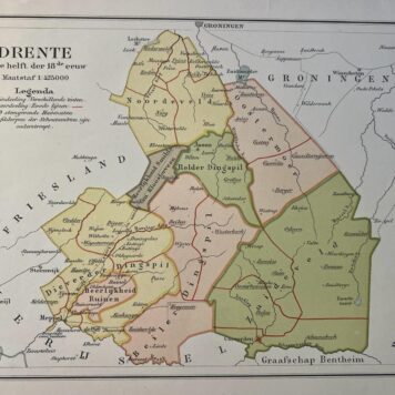 Map of Provincie Drenthe in de helft der 18e eeuw