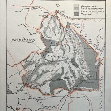 Aardrijkskundige kaart van Drenthe