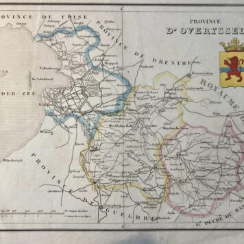 Map with 'Province d'Overyssel' [Provincie Overijssel]